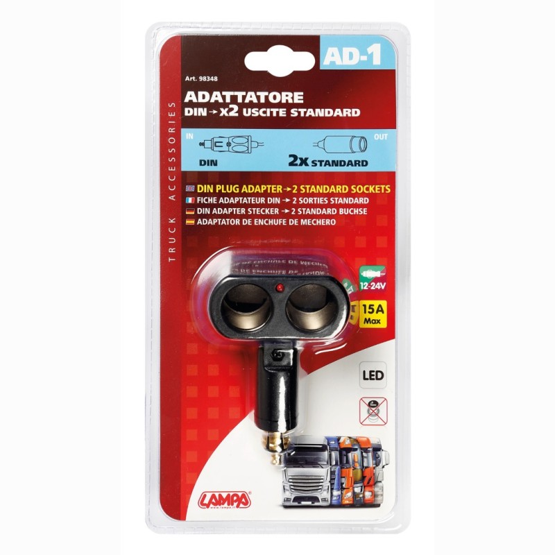 ΑΝΤΑΠΤΟΡΑΣ ΑΝΑΠΤΗΡΑ ΔΙΠΛΟΣ AD-2 12/24V 15A ΜΕ ΦΩΣ ΕΝΔΕΙΞΗΣ LED - Lampa - L9834.8 ΑΝΤΑΠΤΟΡΑΣ ΑΝΑΠΤΗΡΑ ΔΙΠΛΟΣ AD-2 12/24V 15A ΜΕ ΦΩΣ ΕΝΔΕΙΞΗΣ LED - Lampa - L9834.8