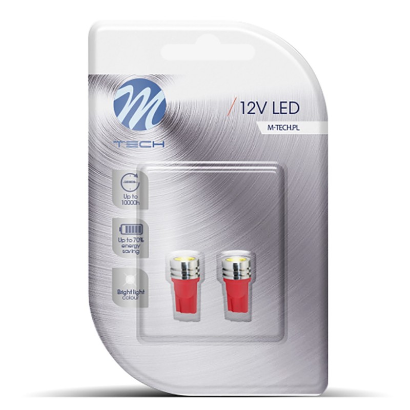 T10 W5W 12V W2,1x9,5d LED 1xHP ΚΟΚΚΙΝΟ (ΚΑΡΦΩΤΟ ΑΚΑΛΥΚΟ) BLISTER 2ΤΕΜ. M-TECH - M-Tech - LB015R/MT T10 W5W 12V W2,1x9,5d LED 1xHP ΚΟΚΚΙΝΟ (ΚΑΡΦΩΤΟ ΑΚΑΛΥΚΟ) BLISTER 2ΤΕΜ. M-TECH - M-Tech - LB015R/MT