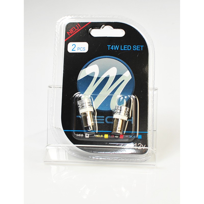 T4W 12V 1W BA9s (ΜΙΝΙΟΝ) LED 1xHP ΛΕΥΚΟ BLISTER 2ΤΕΜ. - M-Tech - LB016W/MT T4W 12V 1W BA9s (ΜΙΝΙΟΝ) LED 1xHP ΛΕΥΚΟ BLISTER 2ΤΕΜ. - M-Tech - LB016W/MT