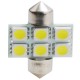 ΛΑΜΠΑΚΙΑ ΠΛΑΦΟΝΙΕΡΑΣ C5W/C10W 12V 1,44W SV8,5 31mm LED 6xSMD5050 ΛΕΥΚΟ 2ΤΕΜ. - M-Tech - LB027W/MT