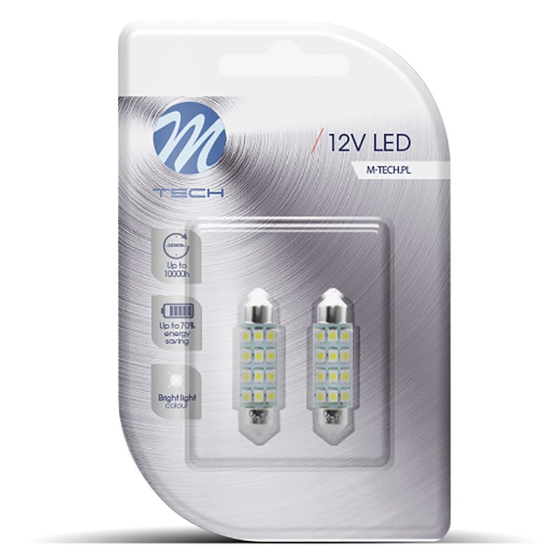 ΛΑΜΠΑΚΙΑ ΠΛΑΦΟΝΙΕΡΑΣ C5W/C10W 12V SV8.5 41mm 1,5W 12xSMD2835 LED OSRAM ΜΠΛΕ BLISTER 2ΤΕΜ. M-TECH - M-Tech - LB030B/MT ΛΑΜΠΑΚΙΑ ΠΛΑΦΟΝΙΕΡΑΣ C5W/C10W 12V SV8.5 41mm 1,5W 12xSMD2835 LED OSRAM ΜΠΛΕ BLISTER 2ΤΕΜ. M-TECH - M-Tech - LB030B/MT