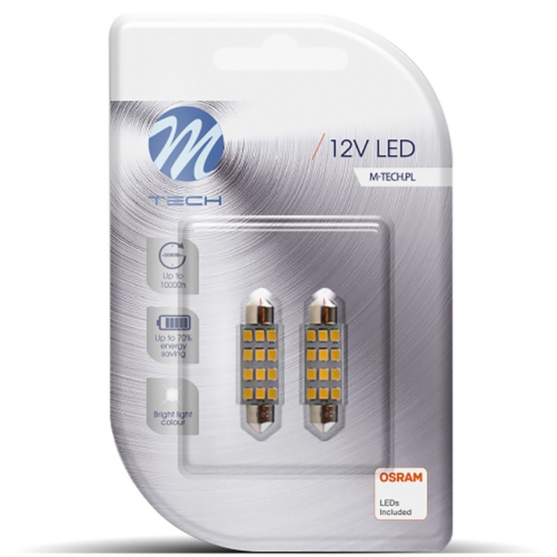ΛΑΜΠΑΚΙΑ ΠΛΑΦΟΝΙΕΡΑΣ C5W/C10W 12V SV8.5 41mm 1,5W 12xSMD2835 LED OSRAM ΛΕΥΚΟ BLISTER 2ΤΕΜ. M-TECH - M-Tech - LB030W/MT ΛΑΜΠΑΚΙΑ ΠΛΑΦΟΝΙΕΡΑΣ C5W/C10W 12V SV8.5 41mm 1,5W 12xSMD2835 LED OSRAM ΛΕΥΚΟ BLISTER 2ΤΕΜ. M-TECH - M-Tech - LB030W/MT