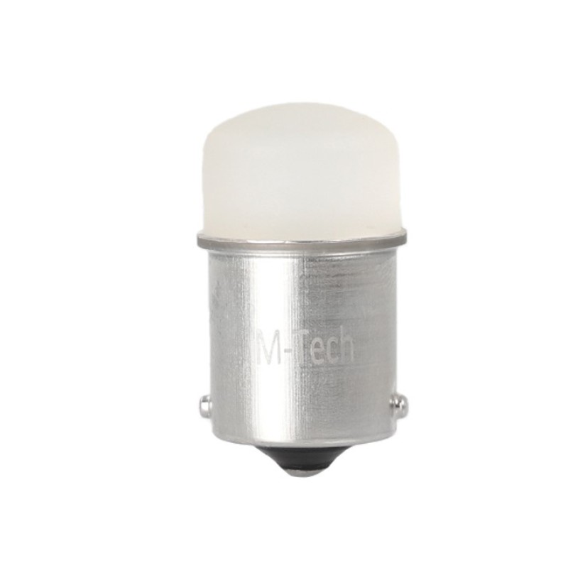 R5W/R10W 12V BA15s LED 9xSMD3014 ΛΕΥΚΟ (ΜΟΝΟΠΟΛΙΚΟ) BLISTER 2ΤΕΜ. M-TECH - M-Tech - LB033W/MT