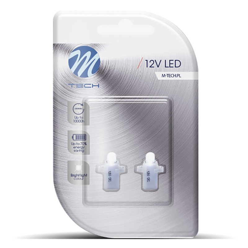 BAX 12V B8,3d 0,2W LED 1xFLUX 5mm ΛΕΥΚΟ BLISTER 2ΤΕΜ. M-TECH - M-Tech - LB047W/MT BAX 12V B8,3d 0,2W LED 1xFLUX 5mm ΛΕΥΚΟ BLISTER 2ΤΕΜ. M-TECH - M-Tech - LB047W/MT
