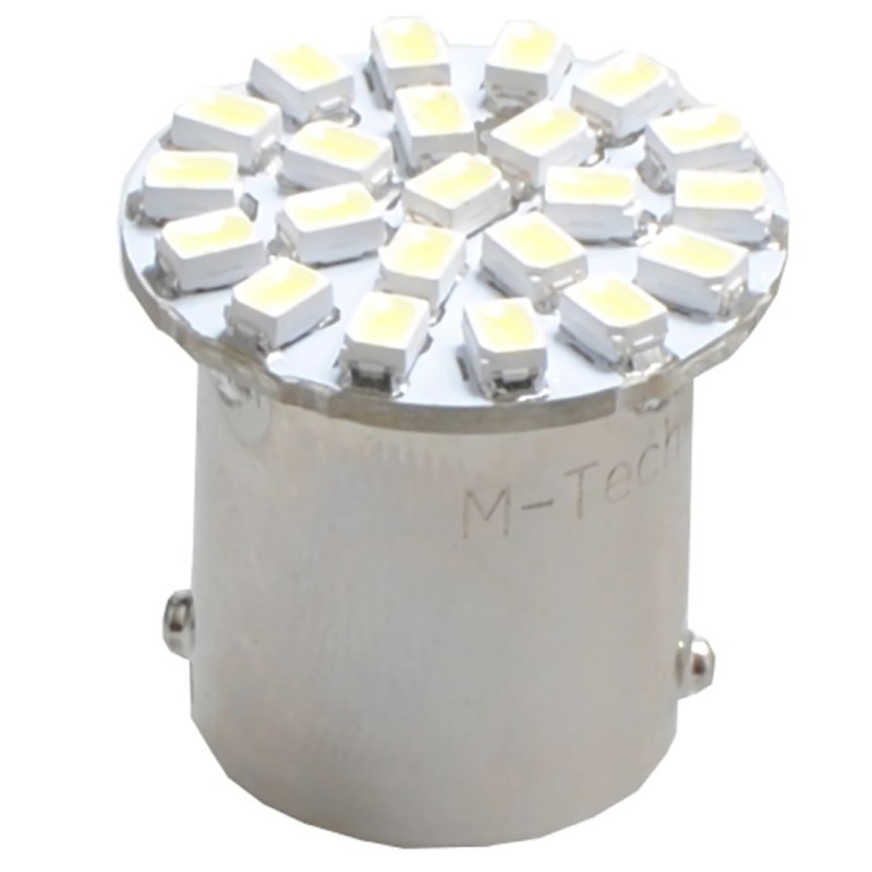 R5W/R10W 12V BA15s 1,44W LED 22xSMD3020 PREMIUM ΛΕΥΚΟ BLISTER 2ΤΕΜ. M-TECH - M-Tech - LB051W/MT R5W/R10W 12V BA15s 1,44W LED 22xSMD3020 PREMIUM ΛΕΥΚΟ BLISTER 2ΤΕΜ. M-TECH - M-Tech - LB051W/MT