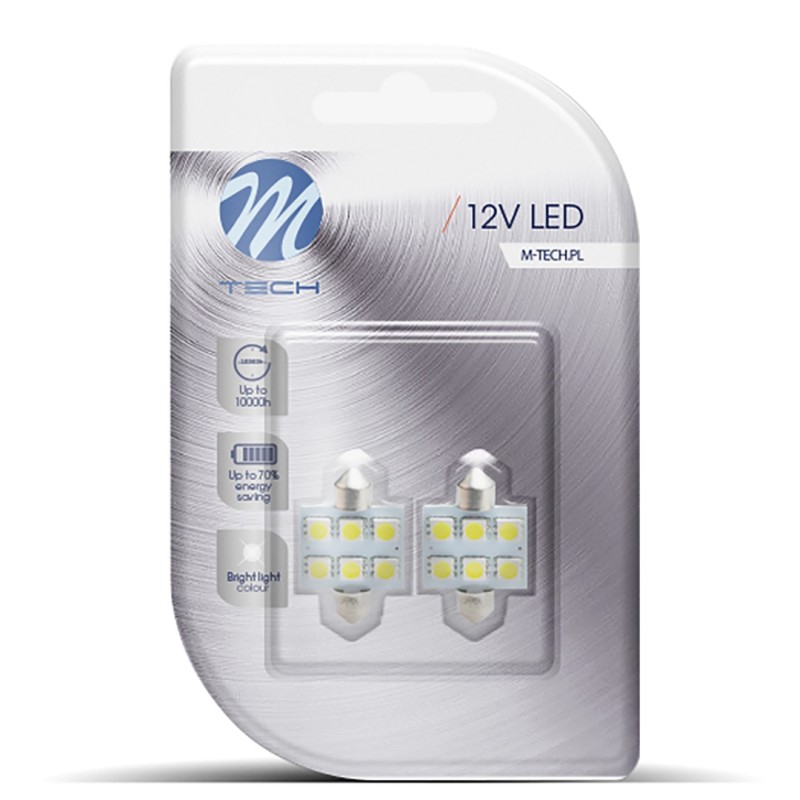 ΛΑΜΠΑΚΙΑ ΠΛΑΦΟΝΙΕΡΑΣ C5W/C10W 12V 1,44W SV8,5 36mm PREMIUM LED 6xSMD5050 ΛΕΥΚΟ BLISTER 2ΤΕΜ. M-TECH - M-Tech - LB052W/MT ΛΑΜΠΑΚΙΑ ΠΛΑΦΟΝΙΕΡΑΣ C5W/C10W 12V 1,44W SV8,5 36mm PREMIUM LED 6xSMD5050 ΛΕΥΚΟ BLISTER 2ΤΕΜ. M-TECH - M-Tech - LB052W/MT