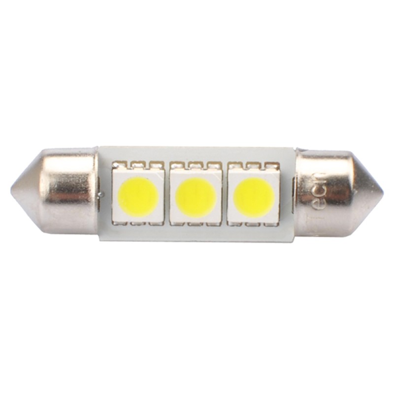 ΛΑΜΠΑΚΙΑ ΠΛΑΦΟΝΙΕΡΑΣ C5W/C10W 12V 0,72W SV8,5 36mm CAN-BUS LED 3xSMD5050 PREMIUM ΛΕΥΚΟ BLISTER 2ΤΕΜ - M-Tech - LB310W/MT