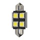 ΛΑΜΠΑΚΙΑ ΠΛΑΦΟΝΙΕΡΑΣ C5W/C10W 12V 0,96W SV8,5 36mm CAN-BUS+RADIATOR LED 4xSMD5050 ΛΕΥΚΟ BLISTER 2ΤΕΜ - M-Tech - LB328W/MT