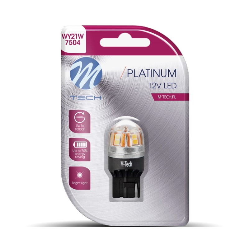 W21W (T20) 12/24V W3x16d 15x2835SMD LED CAN-BUS ΠΟΡΤΟΚΑΛΙ PLATINIUM M-TECH - 1 ΤΕΜ - M-Tech - LB828Y-01B/MT W21W (T20) 12/24V W3x16d 15x2835SMD LED CAN-BUS ΠΟΡΤΟΚΑΛΙ PLATINIUM M-TECH - 1 ΤΕΜ - M-Tech - LB828Y-01B/MT