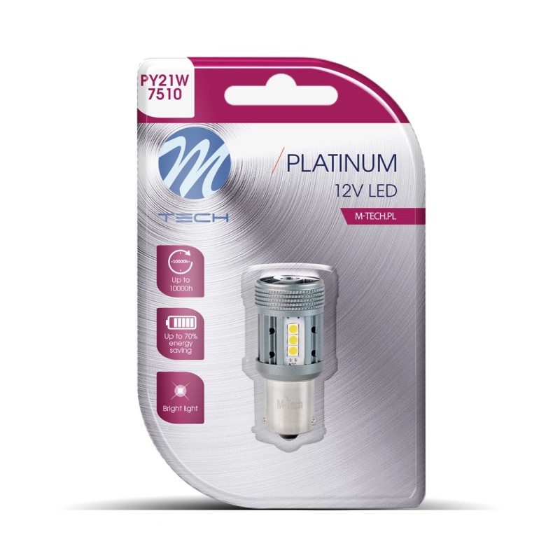 ΛΑΜΠΑΚΙ PY21W 12/24V BA15s 12xSMD3030 LED CAN-BUS ΠΟΡΤΟΚΑΛΙ PLATINIUM BLISTER M-TECH - 1 ΤΕΜ - M-Tech - LB852Y-01B/MT ΛΑΜΠΑΚΙ PY21W 12/24V BA15s 12xSMD3030 LED CAN-BUS ΠΟΡΤΟΚΑΛΙ PLATINIUM BLISTER M-TECH - 1 ΤΕΜ - M-Tech - LB852Y-01B/MT