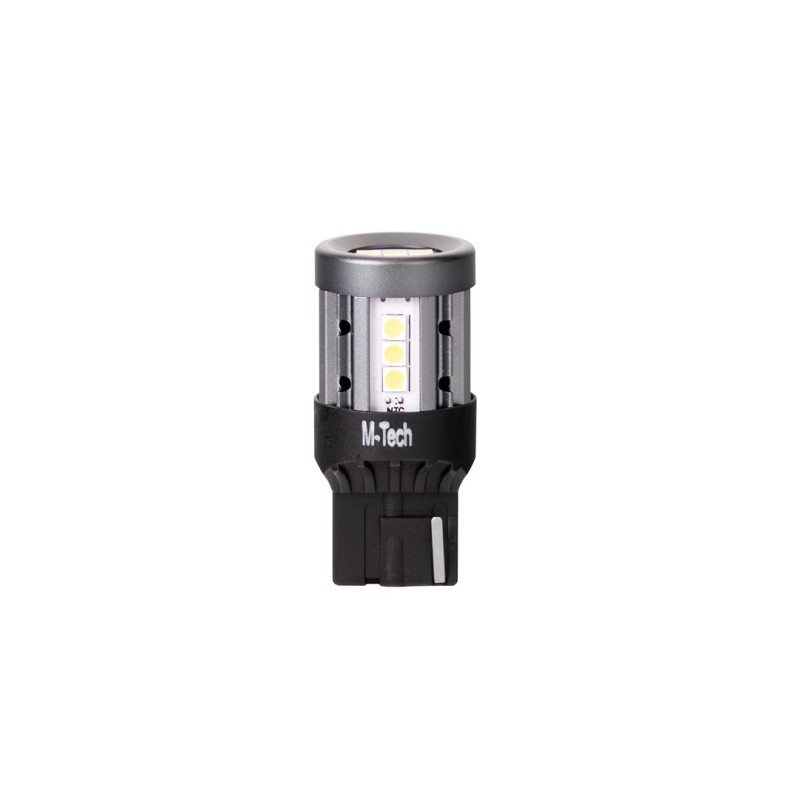 ΛΑΜΠΑΚΙ W21W T20 7440 W3x16d 12/24V 600lm 4W 15x3030SMD LED CAN-BUS PLATINIUM ΛΕΥΚΟ BLISTER - 1 ΤΕΜ. - M-Tech - LB864W-01B/MT