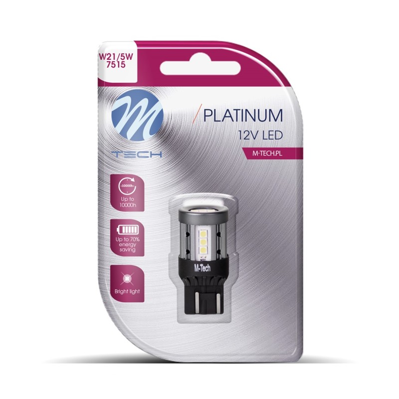 ΛΑΜΠΑΚΙ W21/5W T20 7443 W3x16q 12/24V 600lm 4W 15x3030SMD LED CAN-BUS PLATINIUM ΛΕΥΚΟ BLISTER - 1 ΤΕΜ. - M-Tech - LB865W-01B/MT ΛΑΜΠΑΚΙ W21/5W T20 7443 W3x16q 12/24V 600lm 4W 15x3030SMD LED CAN-BUS PLATINIUM ΛΕΥΚΟ BLISTER - 1 ΤΕΜ. - M-Tech - LB865W-01B/MT