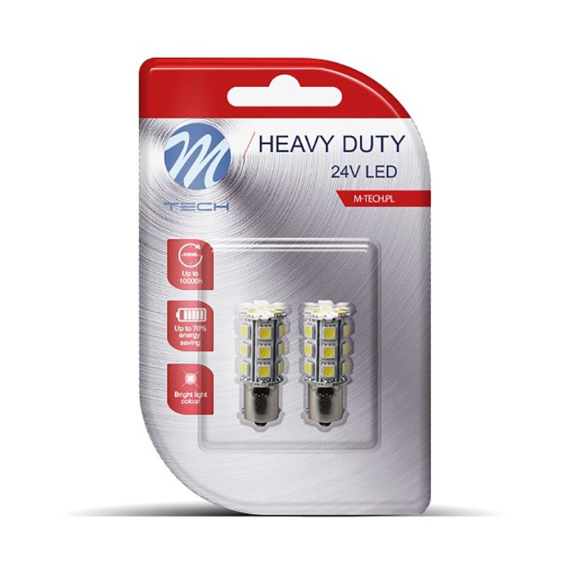 R5W/R10W 24V 5,9W BA15s LED 24xSMD5050 ΛΕΥΚΟ (ΜΟΝΟΠΟΛΙΚΟ) BLISTER 2ΤΕΜ. M-TECH - M-Tech - LB9104W/MT R5W/R10W 24V 5,9W BA15s LED 24xSMD5050 ΛΕΥΚΟ (ΜΟΝΟΠΟΛΙΚΟ) BLISTER 2ΤΕΜ. M-TECH - M-Tech - LB9104W/MT