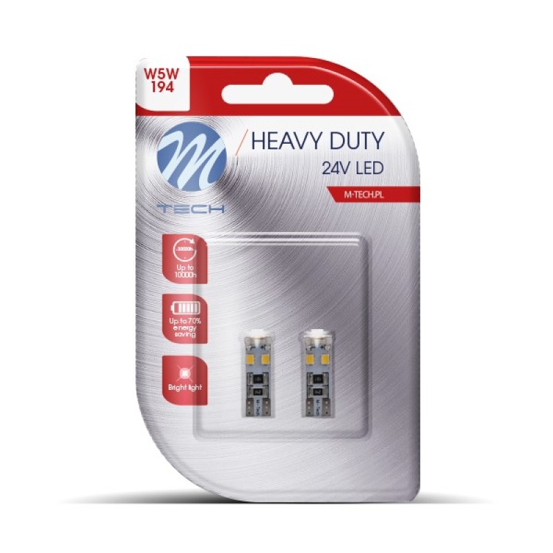 T10 W5W 24V W2.1x9.5d 8xSMD2835 LED CAN-BUS ΛΕΥΚΟ HEAVY DUTY BLISTER M-TECH - 2 Τεμ. - M-Tech - LB9312W/MT T10 W5W 24V W2.1x9.5d 8xSMD2835 LED CAN-BUS ΛΕΥΚΟ HEAVY DUTY BLISTER M-TECH - 2 Τεμ. - M-Tech - LB9312W/MT