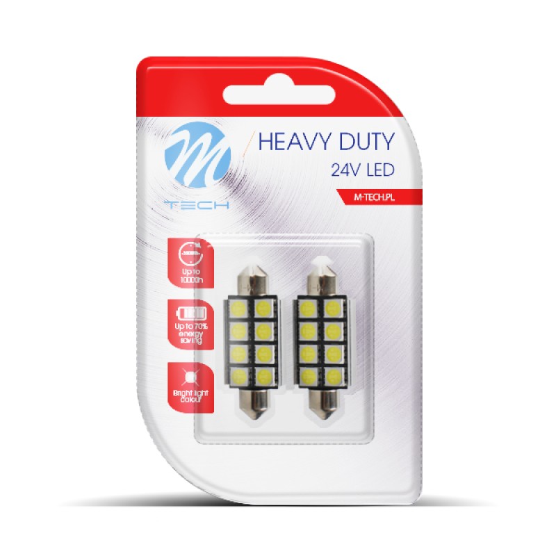 ΛΑΜΠΑΚΙΑ ΠΛΑΦΟΝΙΕΡΑΣ C5W 24V 0,24W SV8,5 41mm LED CAN-BUS 8xSMD505 ΛΕΥΚΟ BLISTER 2ΤΕΜ. M-TECH - M-Tech - LB9327W/MT ΛΑΜΠΑΚΙΑ ΠΛΑΦΟΝΙΕΡΑΣ C5W 24V 0,24W SV8,5 41mm LED CAN-BUS 8xSMD505 ΛΕΥΚΟ BLISTER 2ΤΕΜ. M-TECH - M-Tech - LB9327W/MT