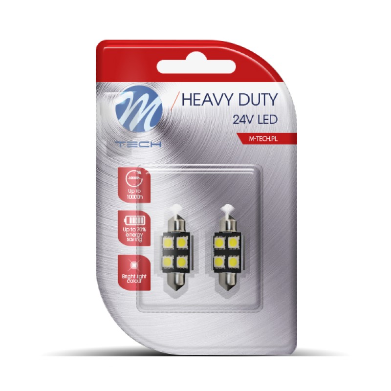 ΛΑΜΠΑΚΙΑ ΠΛΑΦΟΝΙΕΡΑΣ C5W 24V 0,24W SV8,5 36mm CAN-BUS 4xSMD5050 PREMIUM ΛΕΥΚΟ BLISTER 2ΤΕΜ M-TECH - M-Tech - LB9328W/MT ΛΑΜΠΑΚΙΑ ΠΛΑΦΟΝΙΕΡΑΣ C5W 24V 0,24W SV8,5 36mm CAN-BUS 4xSMD5050 PREMIUM ΛΕΥΚΟ BLISTER 2ΤΕΜ M-TECH - M-Tech - LB9328W/MT
