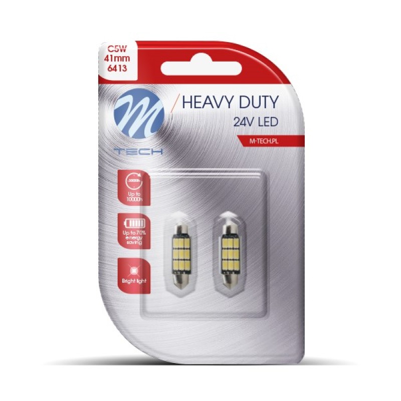 ΛΑΜΠΑΚΙΑ ΠΛΑΦΟΝΙΕΡΑΣ C5W 24V SV8,5 41mm 9xSMD5630 LED ΛΕΥΚΟ HEAVY DUTY BLISTER M-TECH - 2 ΤΕΜ. - M-Tech - LB9816W/MT ΛΑΜΠΑΚΙΑ ΠΛΑΦΟΝΙΕΡΑΣ C5W 24V SV8,5 41mm 9xSMD5630 LED ΛΕΥΚΟ HEAVY DUTY BLISTER M-TECH - 2 ΤΕΜ. - M-Tech - LB9816W/MT