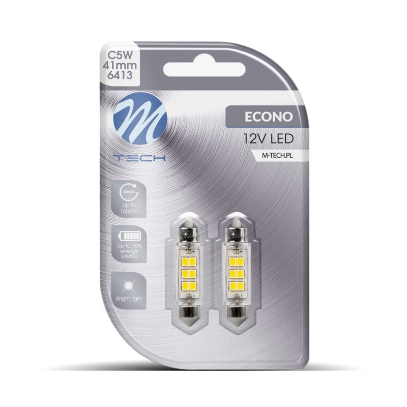 ΛΑΜΠΑΚΙΑ ΠΛΑΦΟΝΙΕΡΑΣ C5W 24V SV8,5 41mm 6xSMD2835 LED ΛΕΥΚΟ ECONO BLISTER M-TECH - 2 Τεμ. - M-Tech - LB991W/MT ΛΑΜΠΑΚΙΑ ΠΛΑΦΟΝΙΕΡΑΣ C5W 24V SV8,5 41mm 6xSMD2835 LED ΛΕΥΚΟ ECONO BLISTER M-TECH - 2 Τεμ. - M-Tech - LB991W/MT