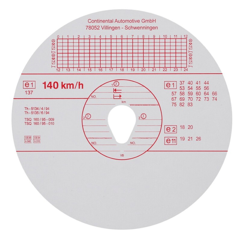 ΤΑΧΟΓΡΑΦΟΙ KIENZLE VDO 140km/h 100ΤΕΜ - Lampa - L.KIE140 ΤΑΧΟΓΡΑΦΟΙ KIENZLE VDO 140km/h 100ΤΕΜ - Lampa - L.KIE140
