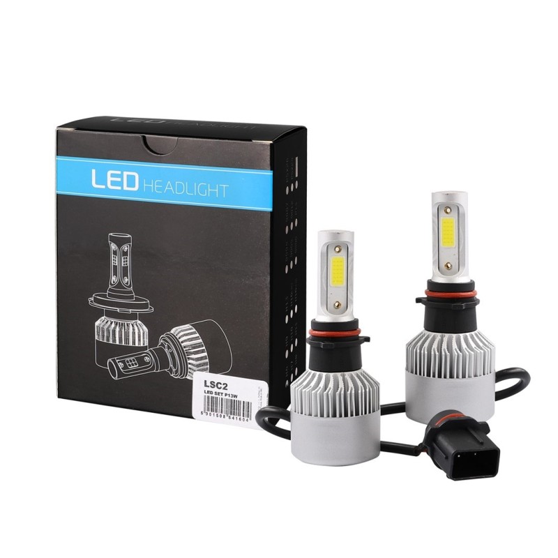 P13W LED SET C6 9-32V 6.500K 10.000lm 4 X 10W ΛΑΜΠΑ ΜΕ COB EPISTAR 1021 LED ΚΑΙ ΑΝΕΜΙΣΤΗΡΑΚΙ M-TECH - 2 ΤΕΜ. - M-Tech - LSC2/MT