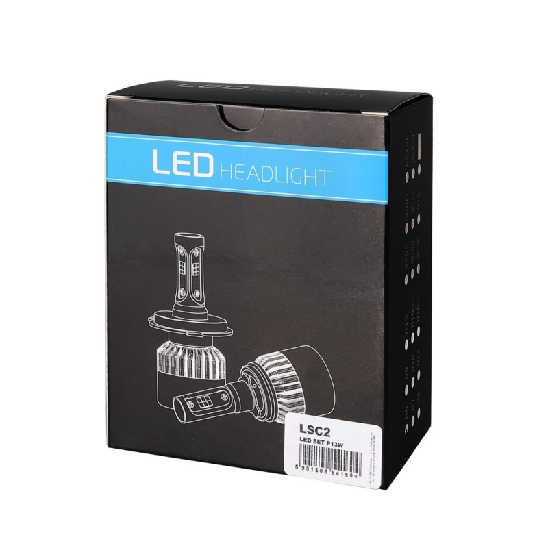 P13W LED SET C6 9-32V 6.500K 10.000lm 4 X 10W ΛΑΜΠΑ ΜΕ COB EPISTAR 1021 LED ΚΑΙ ΑΝΕΜΙΣΤΗΡΑΚΙ M-TECH - 2 ΤΕΜ. - M-Tech - LSC2/MT