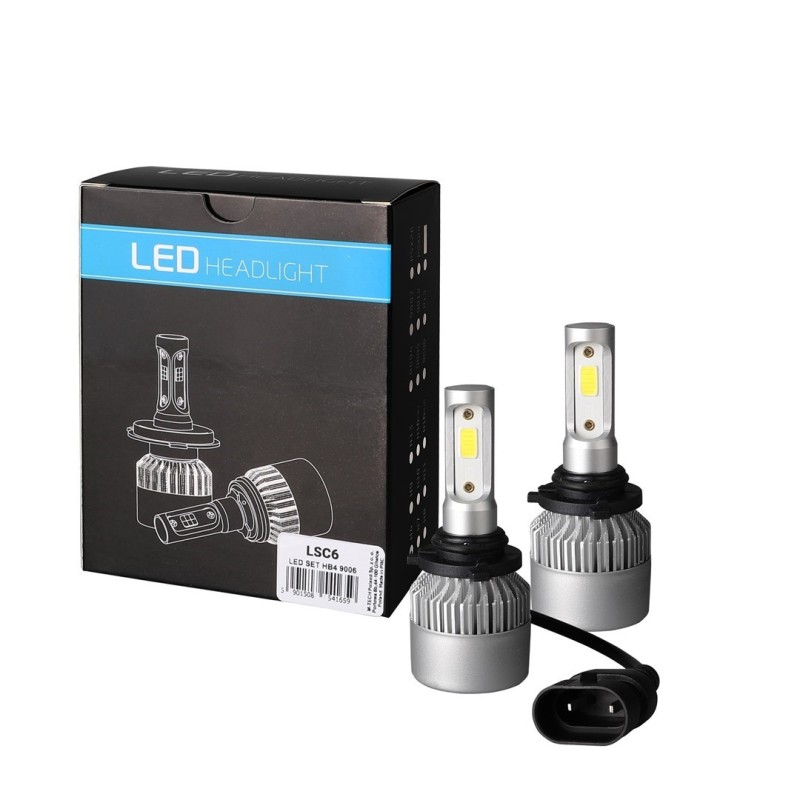 HB4 9006 LED SET C6 9-32V 6.500K 10.000lm 4 X 10W ΛΑΜΠΑ ΜΕ COB EPISTAR 1021 LED ΚΑΙ ΑΝΕΜΙΣΤΗΡΑΚΙ M-TECH - 2 ΤΕΜ. - M-Tech - LSC6/MT