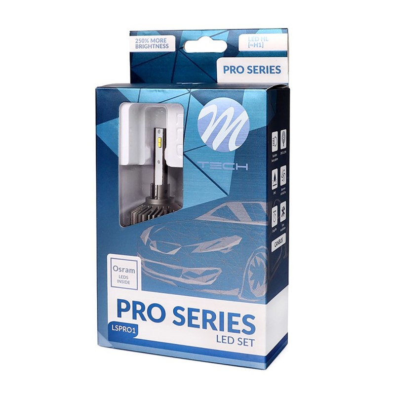 H1 12V 2x20W 5.700K 4400lm OSRAM PRO LED KIT SET CAN-BUS (ΜΕ ΑΝΕΜΙΣΤΗΡΑΚΙ) 2ΤΕΜ. M-TECH - M-Tech - LSPRO1/MT H1 12V 2x20W 5.700K 4400lm OSRAM PRO LED KIT SET CAN-BUS (ΜΕ ΑΝΕΜΙΣΤΗΡΑΚΙ) 2ΤΕΜ. M-TECH - M-Tech - LSPRO1/MT