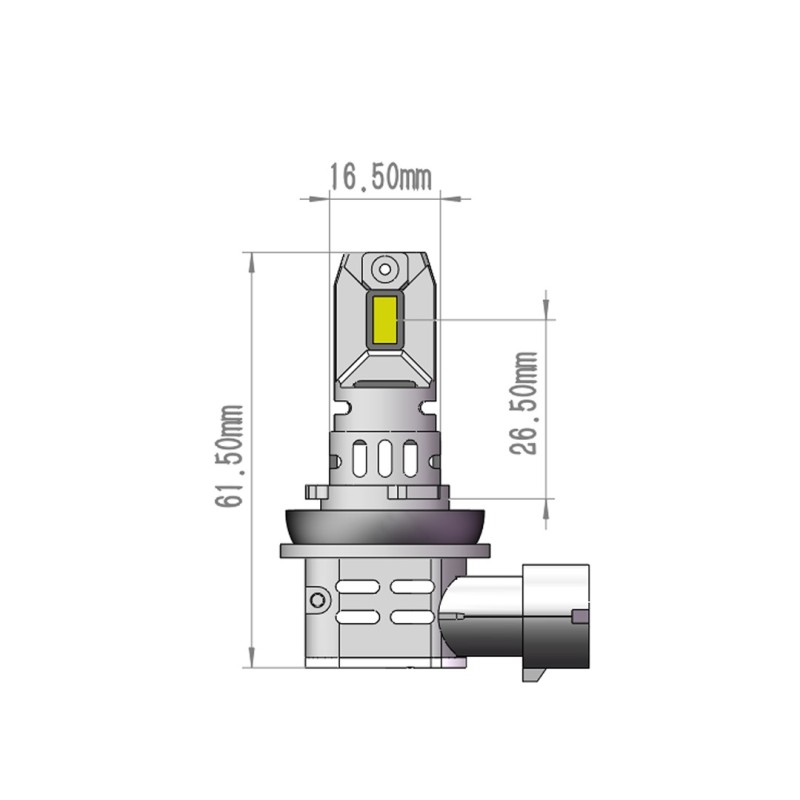 ΛΑΜΠΕΣ H11 12V 2x 21W max6.000K 4600lm PRO SMART SERIES LED M-TECH - 2 τεμ. - M-Tech - LSPROS11/MT ΛΑΜΠΕΣ H11 12V 2x 21W max6.000K 4600lm PRO SMART SERIES LED M-TECH - 2 τεμ. - M-Tech - LSPROS11/MT