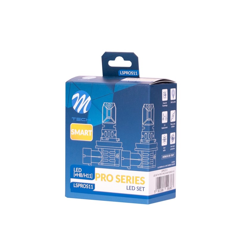 ΛΑΜΠΕΣ H11 12V 2x 21W max6.000K 4600lm PRO SMART SERIES LED M-TECH - 2 τεμ. - M-Tech - LSPROS11/MT ΛΑΜΠΕΣ H11 12V 2x 21W max6.000K 4600lm PRO SMART SERIES LED M-TECH - 2 τεμ. - M-Tech - LSPROS11/MT