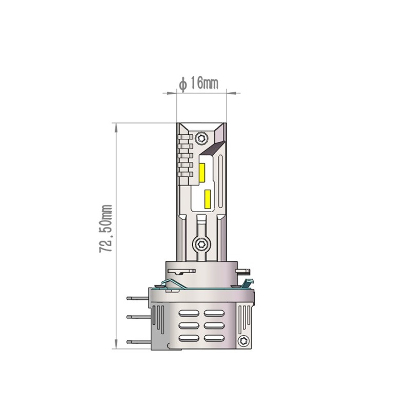 ΛΑΜΠΑ LED H15 12V IP65 6.000K 4.600lm LED SET PRO SMART SERIES M-TECH - 2 ΤΕΜ. - M-Tech - LSPROS15/MT ΛΑΜΠΑ LED H15 12V IP65 6.000K 4.600lm LED SET PRO SMART SERIES M-TECH - 2 ΤΕΜ. - M-Tech - LSPROS15/MT