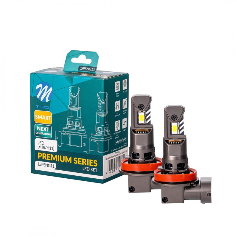 ΛΑΜΠEΣ LED H11 12V 6.000K 35W 4.000lm LED CANBUS CSP3570 PREMIUM SMART SERIES M-TECH - 2 ΤΕΜ. - M-Tech - LSPSNG11/MT ΛΑΜΠEΣ LED H11 12V 6.000K 35W 4.000lm LED CANBUS CSP3570 PREMIUM SMART SERIES M-TECH - 2 ΤΕΜ. - M-Tech - LSPSNG11/MT