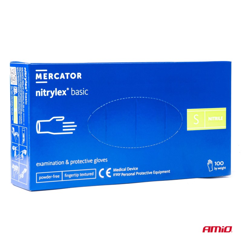 ΓΑΝΤΙΑ ΝΙΤΡΙΛΙΟΥ MERCATOR NITRYLEX BASIC ΣΕ ΜΠΛΕ ΧΡΩΜΑ SMALL (S) ΑΜΙΟ - 100 ΤΕΜ. - Amio - MER02956/AM ΓΑΝΤΙΑ ΝΙΤΡΙΛΙΟΥ MERCATOR NITRYLEX BASIC ΣΕ ΜΠΛΕ ΧΡΩΜΑ SMALL (S) ΑΜΙΟ - 100 ΤΕΜ. - Amio - MER02956/AM