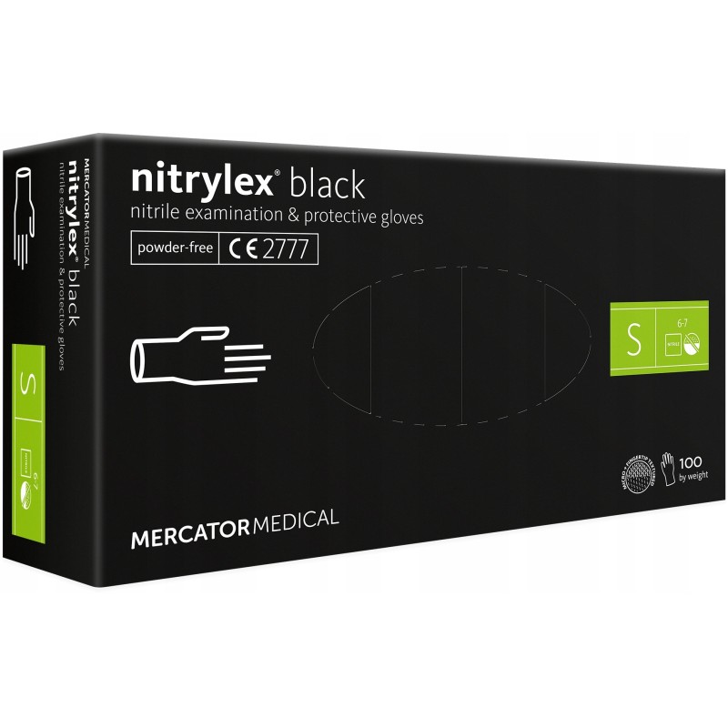ΓΑΝΤΙΑ ΝΙΤΡΙΛΙΟΥ MERCATOR NITRYLEX BASIC ΣΕ ΜΑΥΡΟ ΧΡΩΜΑ SMALL (S) AMIO - 100 τεμ. - Amio - MER13229/AM