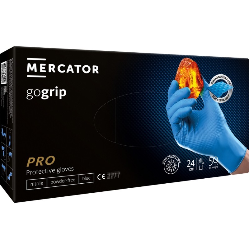 ΓΑΝΤΙΑ ΝΙΤΡΙΛΙΟΥ MERCATOR GOGRIP ΣΕ ΜΠΛΕ ΧΡΩΜΑ SMALL (S) ΑΜΙΟ - 50 ΤΕΜ. - Amio - MER20314/AM