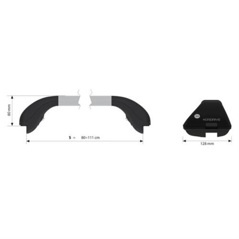 Τηλεσκοπικές Μπάρες Αλουμινίου SNAP-ALU (S) 80-111cm 2ΤΕΜ. - Nordrive - N15015