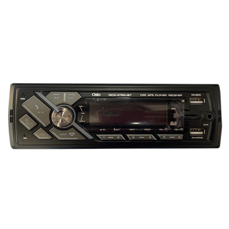 RADIO 1 DIN DUAL USB/FM/MSD/MP3/WMA/BLUETOOTH 200W ΜΕ ΕΠΙΛΟΓΗ ΦΩΤΙΣΜΟΥ 7 ΧΡΩΜΑΤΩΝ & ΧΕΙΡΙΣΤΗΡΙΟ OSIO - 1 τεμ. - Osio - ACO-4730UBT/OSIO