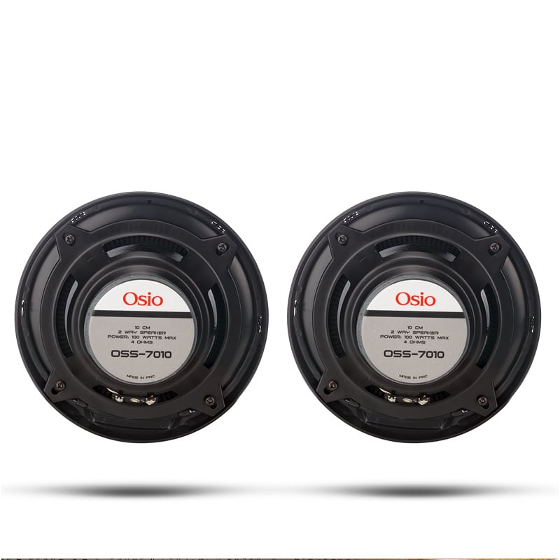 ΗΧΕΙΑ 2 ΔΡΟΜΩΝ 4inc 100mm ΣΤΡΟΓΓΥΛΑ 100W 86dB OSIO - 2 ΤΕΜ. - Osio - OSS-7010/OSIO