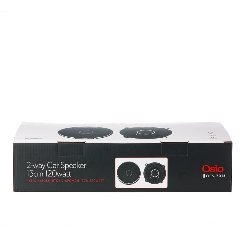 ΗΧΕΙΑ 2 ΔΡΟΜΩΝ 5,25inc 130mm ΣΤΡΟΓΓΥΛΑ 120W 86dB OSIO - 2 ΤΕΜ. - Osio - OSS-7013/OSIO