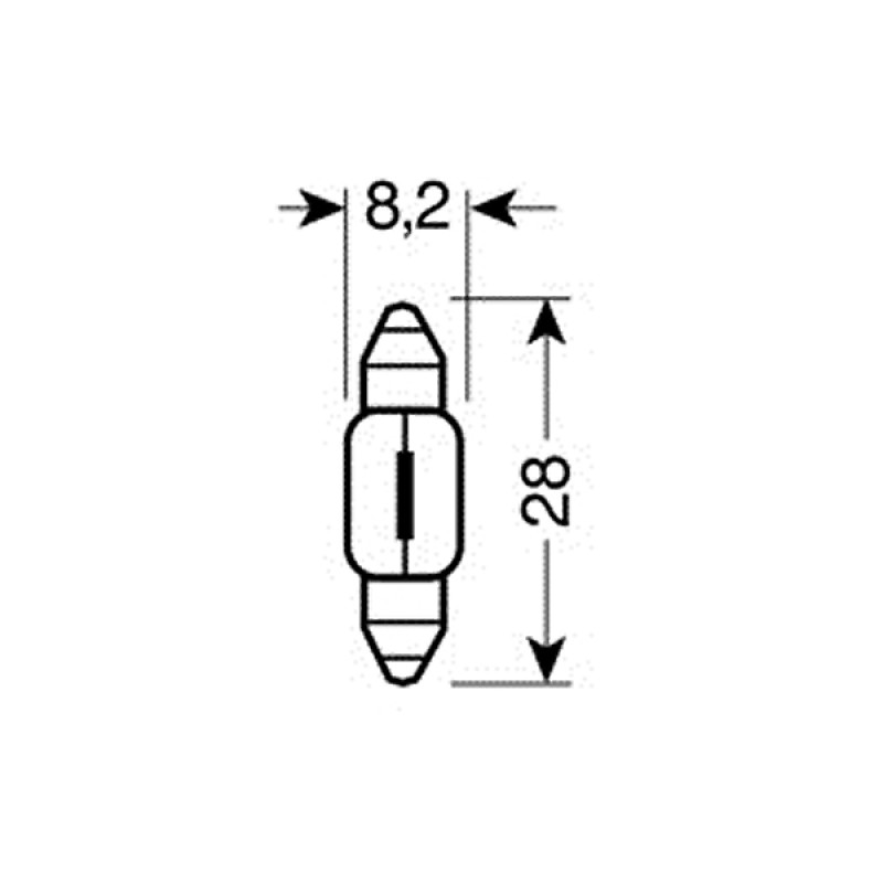 ΛΑΜΠΑ ΣΩΛΗΝΩΤΗ 10W/12V SV7-8 8X28mm - Lampa - L5813.1 ΛΑΜΠΑ ΣΩΛΗΝΩΤΗ 10W/12V SV7-8 8X28mm - Lampa - L5813.1