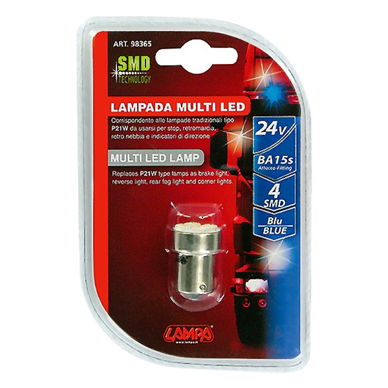 P21W 24V BA15s 20lm HYPER-LED12 ΜΠΛΕ (ΜΟΝΟΠΟΛΙΚΟ) BLISTER 1ΤΕΜ. - Lampa - L9836.5 P21W 24V BA15s 20lm HYPER-LED12 ΜΠΛΕ (ΜΟΝΟΠΟΛΙΚΟ) BLISTER 1ΤΕΜ. - Lampa - L9836.5