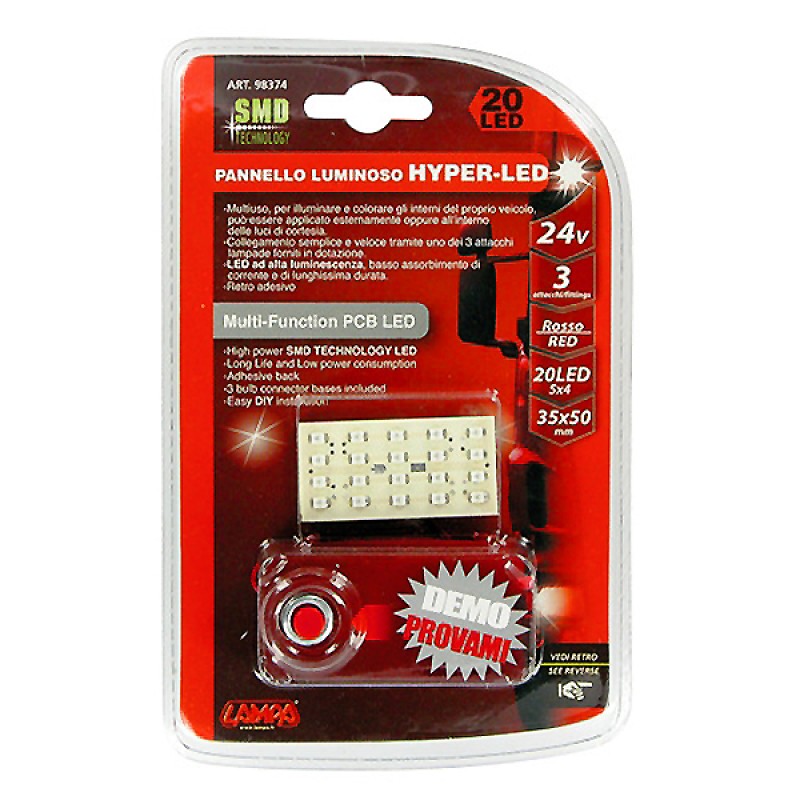 ΠΑΝΕΛ 20SMD 24V 25x50mm (Κόκκινο) - Lampa - L9837.4 ΠΑΝΕΛ 20SMD 24V 25x50mm (Κόκκινο) - Lampa - L9837.4