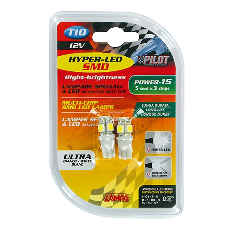 T10 W5W 12V W2,1x9,5d 28lm HYPER-LED15 ΛΕΥΚΟ ΔΙΑΘΛΑΣΗΣ 5SMDx3chips ΔΙΠΛΗΣ ΠΟΛΙΚΟΤΗΤΑΣ BLISTER 2ΤΕΜ. - Lampa - 5845.4-LM T10 W5W 12V W2,1x9,5d 28lm HYPER-LED15 ΛΕΥΚΟ ΔΙΑΘΛΑΣΗΣ 5SMDx3chips ΔΙΠΛΗΣ ΠΟΛΙΚΟΤΗΤΑΣ BLISTER 2ΤΕΜ. - Lampa - 5845.4-LM