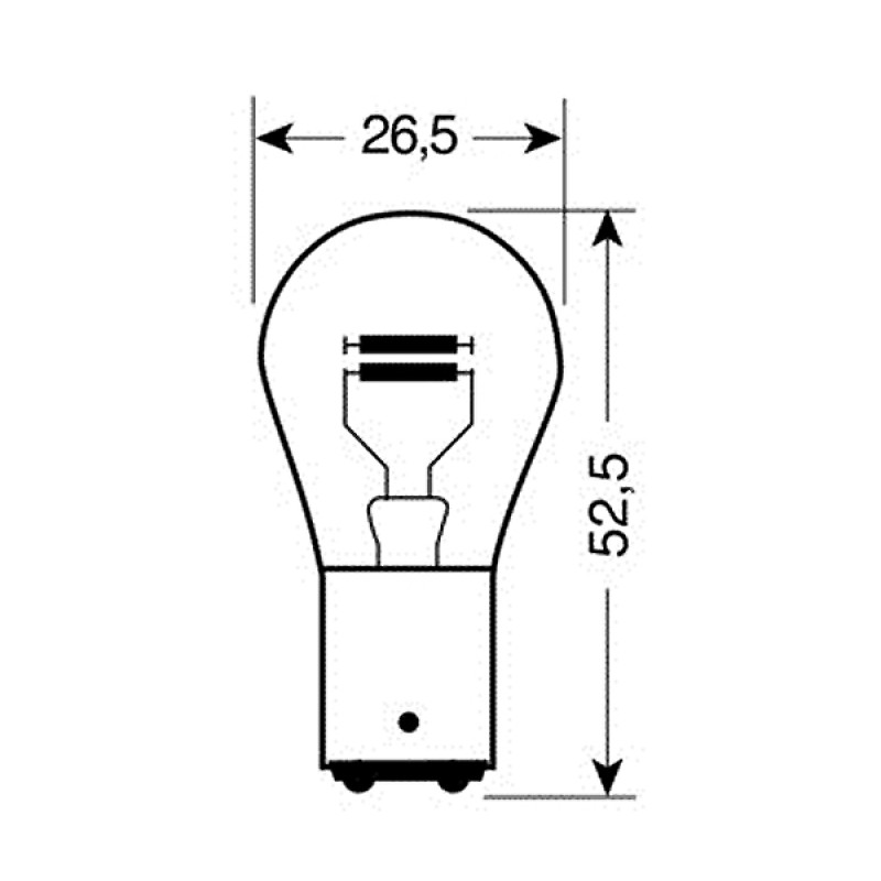 ΛΑΜΠΑ P21/4W BAZ15d ΔΙΠΟΛΙΚΗ ΠΑΡΑΚΕΝΤΡΗ - Lampa - L5806.9