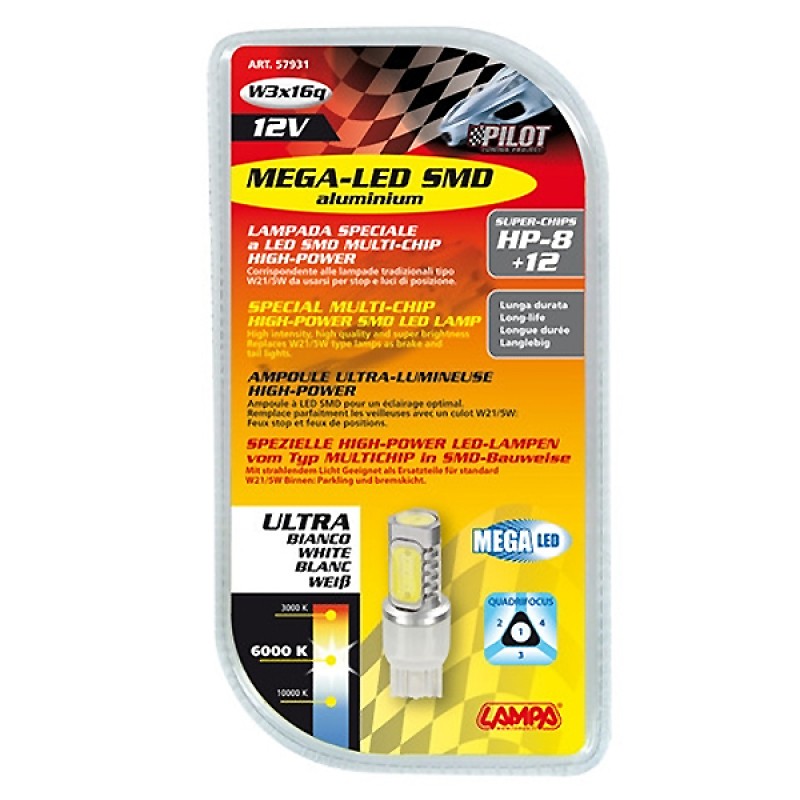 ΛΑΜΠΑΚΙ W21/5W 12V W3x16q MEGA-LED 20 - Lampa - L5793.1 ΛΑΜΠΑΚΙ W21/5W 12V W3x16q MEGA-LED 20 - Lampa - L5793.1