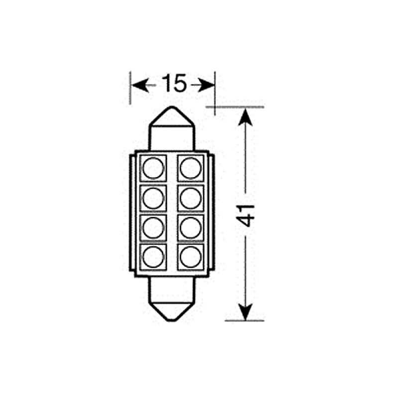 ΛΑΜΠΑΚΙ ΠΛΑΦΟΝΙΕΡΑΣ 15x41mm HYPER-LED 24 - Lampa - L5841.8 ΛΑΜΠΑΚΙ ΠΛΑΦΟΝΙΕΡΑΣ 15x41mm HYPER-LED 24 - Lampa - L5841.8