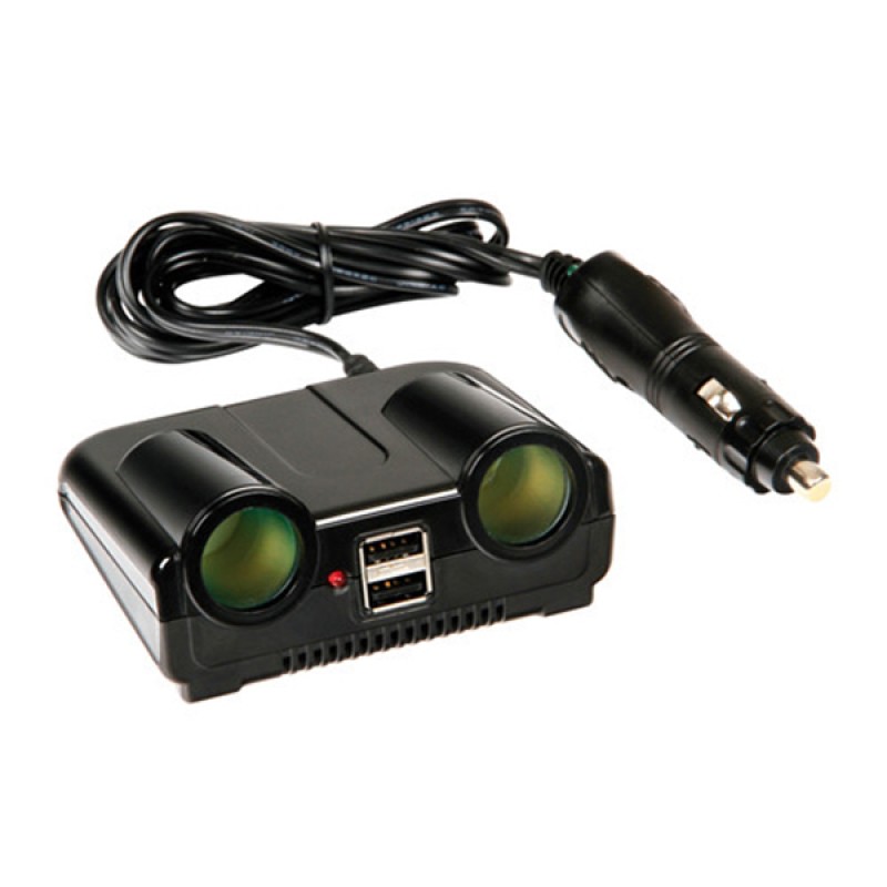 ΑΝΤΑΠΤΟΡΑΣ 2ΠΛΟΣ ΑΝΑΠΤΗΡΑ + 2USB 12/24V - Lampa - L3903.9/T ΑΝΤΑΠΤΟΡΑΣ 2ΠΛΟΣ ΑΝΑΠΤΗΡΑ + 2USB 12/24V - Lampa - L3903.9/T