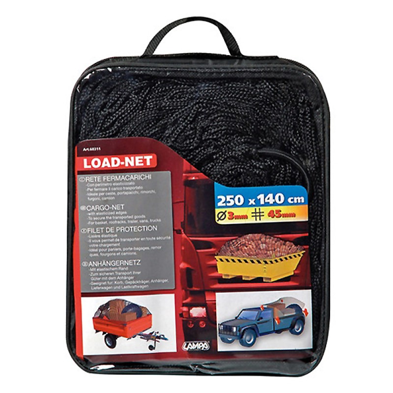 ΔΙΧΤΥ ΚΑΡΟΤΣΑΣ LOAD-NET ΜΕ ΕΛΑΣΤΙΚΑ ΑΚΡΑ (250x140cm) - Lampa - L6031.1 ΔΙΧΤΥ ΚΑΡΟΤΣΑΣ LOAD-NET ΜΕ ΕΛΑΣΤΙΚΑ ΑΚΡΑ (250x140cm) - Lampa - L6031.1
