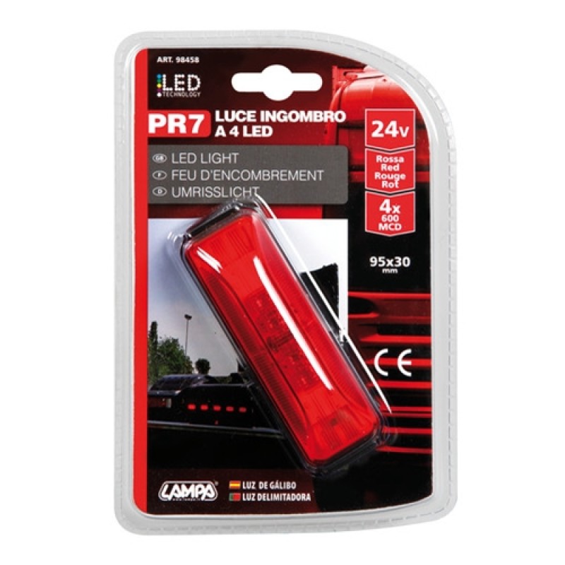 ΦΩΣ ΦΟΡΤΗΓΟΥ 4LED ΚΟΚΚΙΝΟ 24V 103mm - Lampa - L9845.8 ΦΩΣ ΦΟΡΤΗΓΟΥ 4LED ΚΟΚΚΙΝΟ 24V 103mm - Lampa - L9845.8