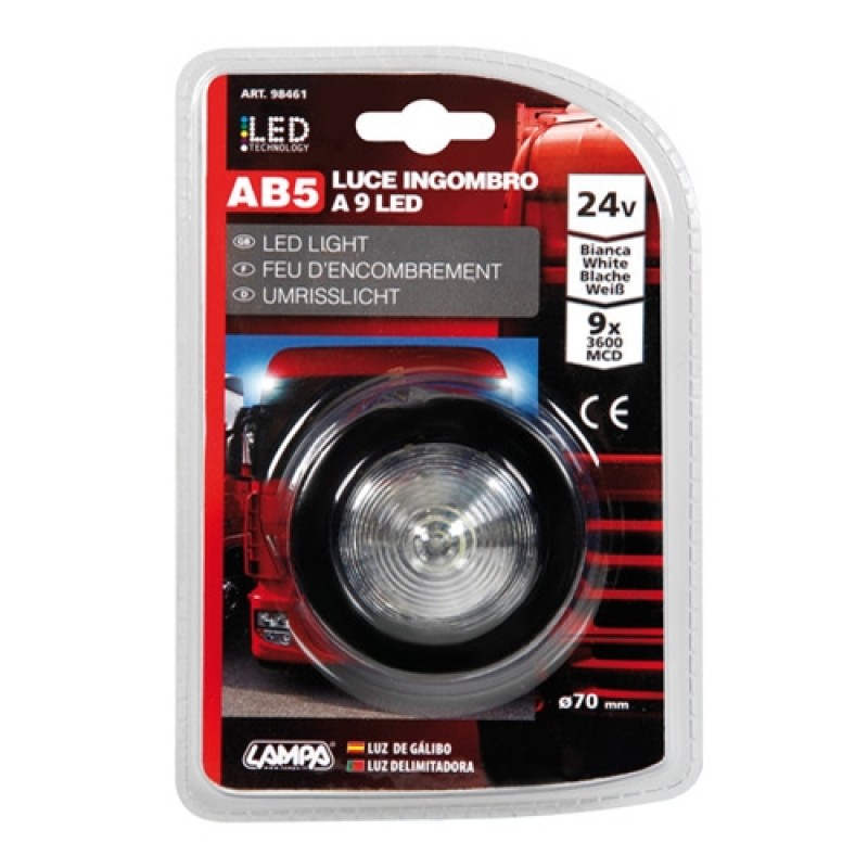 ΣΤΡΟΓΓΥΛΟ ΦΩΣ ΦΟΡΤΗΓΟΥ 9LED ΛΕΥΚΟ 24V - Lampa - L9846.1 ΣΤΡΟΓΓΥΛΟ ΦΩΣ ΦΟΡΤΗΓΟΥ 9LED ΛΕΥΚΟ 24V - Lampa - L9846.1