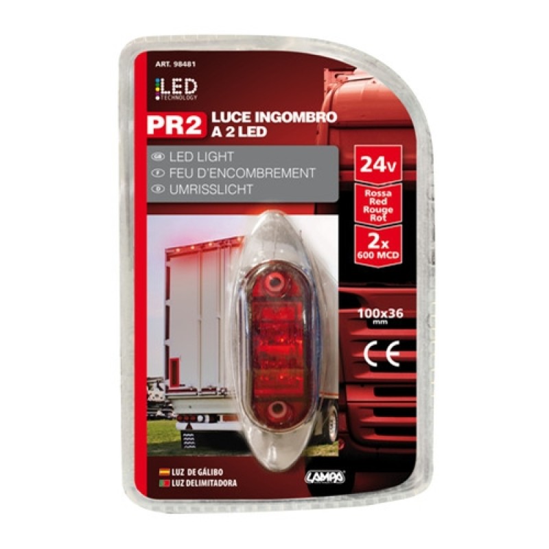 ΦΩΣ ΦΟΡΤΗΓΟΥ 2LED ΚΟΚΚΙΝΟ 24V 100mm - Lampa - L9848.1 ΦΩΣ ΦΟΡΤΗΓΟΥ 2LED ΚΟΚΚΙΝΟ 24V 100mm - Lampa - L9848.1